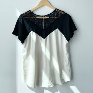 Ann Taylor Lace Detial Top